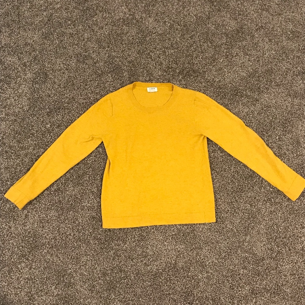 J. Crew Cotton Blend Teddie Sweater. Size Medium. Color Marigold.